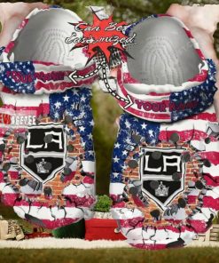 Nhl Los Angeles Kings American Flag Custom Name Crocs Clog