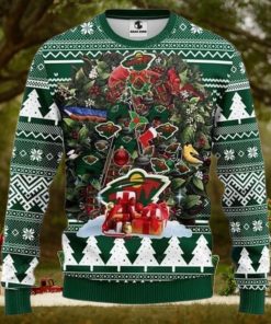 Nhl Minnesota Wild Tree Ugly Christmas Sweater All Over Print