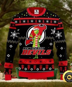Nhl New Jersey Devils Christmas Ugly Sweater Print Funny Grinch Gift For Hockey Fans
