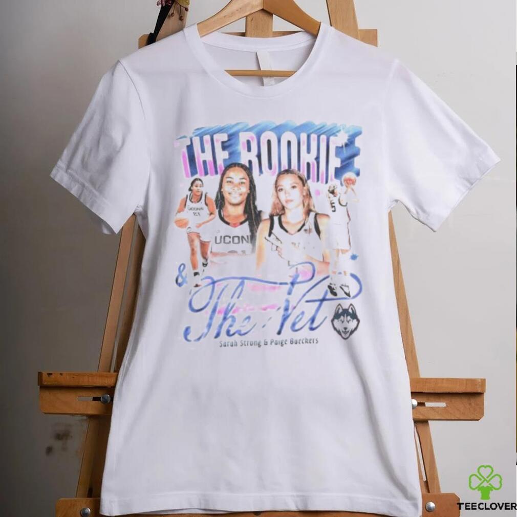 The Rookie and the Vet Paige Bueckers and Sarah Strong UConn Huskies shirt The Rookie and the Vet Paige Bueckers and Sarah Strong UConn Huskies shirt