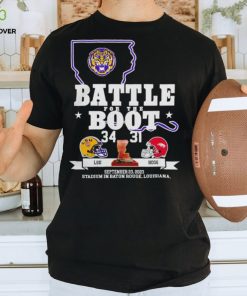 Nice Arkansas Razorback vs LSU Tigers Battle for the boot 2023 final score hoodie, sweater, longsleeve, shirt v-neck, t-shirt