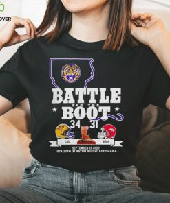 Nice Arkansas Razorback vs LSU Tigers Battle for the boot 2023 final score hoodie, sweater, longsleeve, shirt v-neck, t-shirt