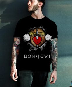 Nice Bon Jovi Logo Blood Inside Me Shirt