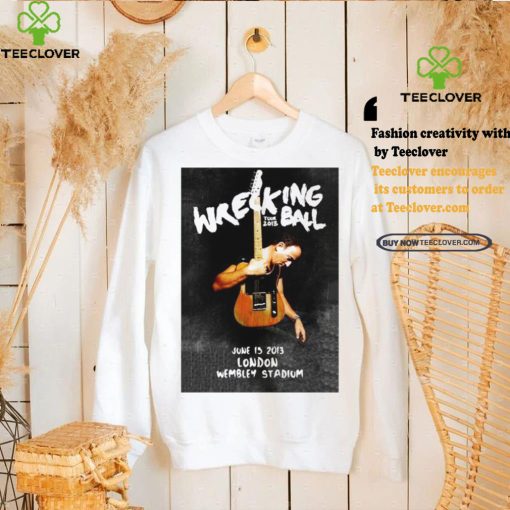 Nice Bruce springsteen london wembley stadium 2013 tour poster shirt