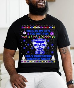 Nice Geelong Cats This Is My It’s Too Hot For Ugly Christmas T shirt