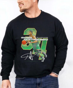 Nice Giannis Antetokounmpo No. 34 Milwaukee Bucks Basketball offset signature hoodie, sweater, longsleeve, shirt v-neck, t-shirt