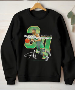 Nice Giannis Antetokounmpo No. 34 Milwaukee Bucks Basketball offset signature hoodie, sweater, longsleeve, shirt v-neck, t-shirt