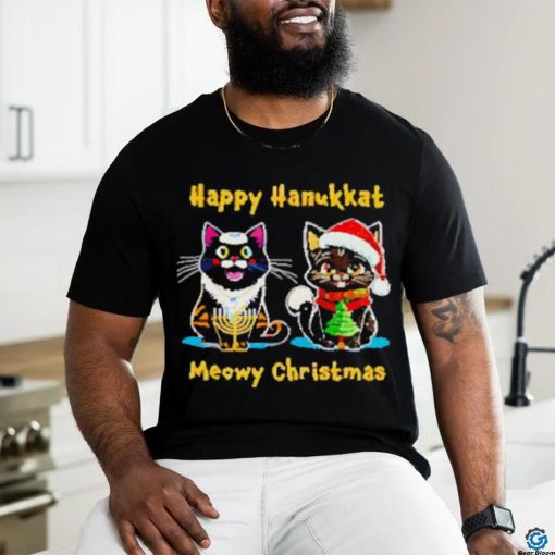 Nice Happy hanukkat meowy Christmas hoodie, sweater, longsleeve, shirt v-neck, t-shirt