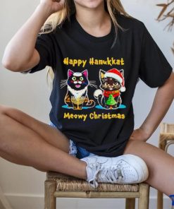 Nice Happy hanukkat meowy Christmas hoodie, sweater, longsleeve, shirt v-neck, t-shirt