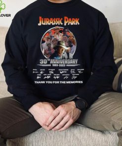 Nice Jurassic Park 30th Anniversary 1993 – 2023 Thank You For The Memories Signatures Shirt
