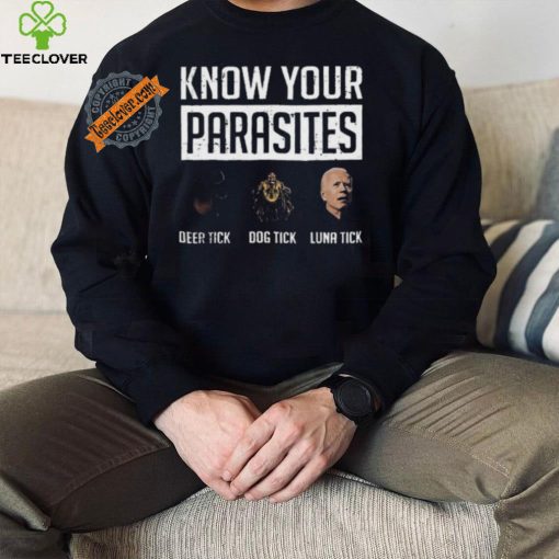 Nice Know your parasites hoodie, sweater, longsleeve, shirt v-neck, t-shirt deer tick dog tick luna tick