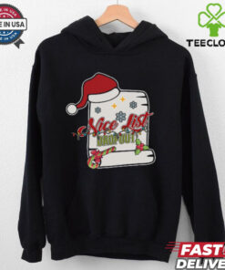 Nice List Dropout Retro Funny Naughty List Christmas Crewneck shirt
