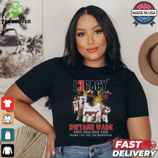 Nice Miami heat dwyane wade thank you for the memories shirt