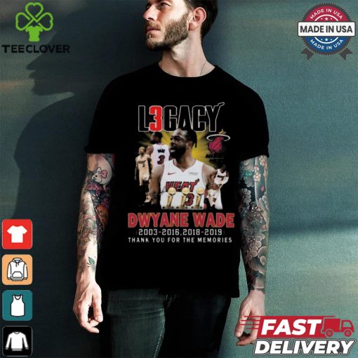 Nice Miami heat dwyane wade thank you for the memories shirt