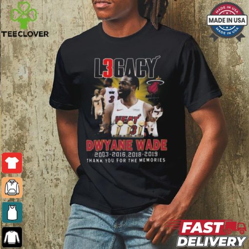 Nice Miami heat dwyane wade thank you for the memories shirt
