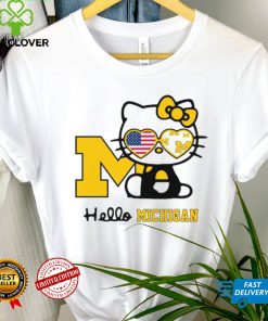 Nice Michigan hello kitty American flag shirt