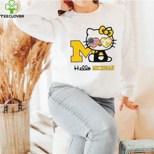 Nice Michigan hello kitty American flag hoodie, sweater, longsleeve, shirt v-neck, t-shirt