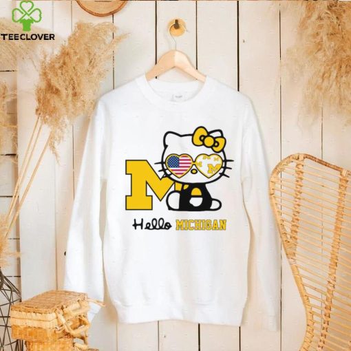 Nice Michigan hello kitty American flag hoodie, sweater, longsleeve, shirt v-neck, t-shirt