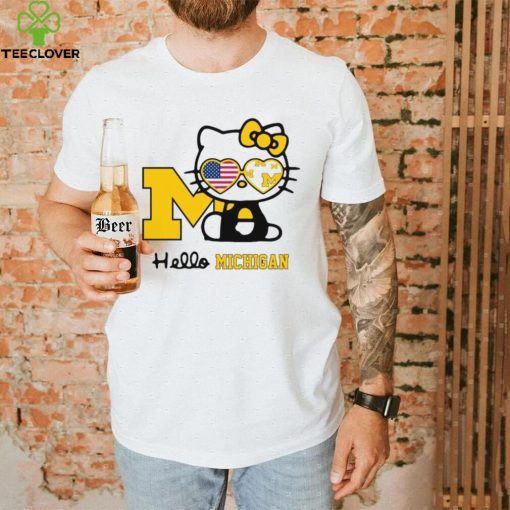 Nice Michigan hello kitty American flag hoodie, sweater, longsleeve, shirt v-neck, t-shirt