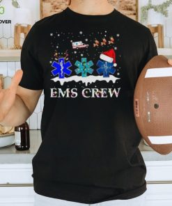 Nice Nurse Santa Hat Reindeer Ems Crew Merry Christmas Shirt