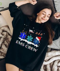 Nice Nurse Santa Hat Reindeer Ems Crew Merry Christmas Shirt