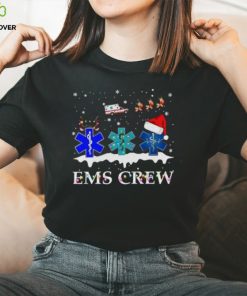 Nice Nurse Santa Hat Reindeer Ems Crew Merry Christmas Shirt