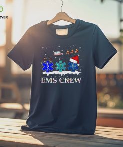 Nice Nurse Santa Hat Reindeer Ems Crew Merry Christmas Shirt