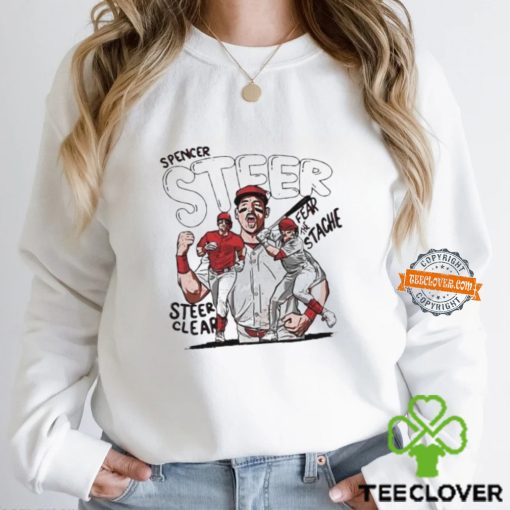 Nice Steer Clear Fear The Stache Of Spencer Steer vintage shirt