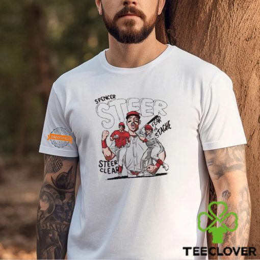 Nice Steer Clear Fear The Stache Of Spencer Steer vintage shirt