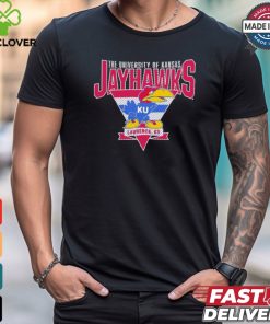Nice The University OF Kansas Jayhawks KU Lawrence KS triangle shirt