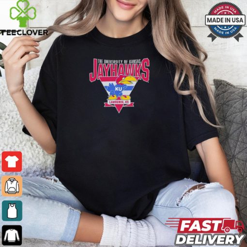 Nice The University OF Kansas Jayhawks KU Lawrence KS triangle shirt