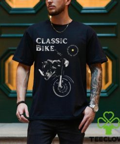 Nice black and white illustrated classic bike 2024 shirt