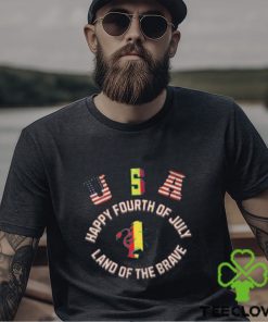 Nice happy Fourth of July, Land of the Brave Usa American Flag T Shirt