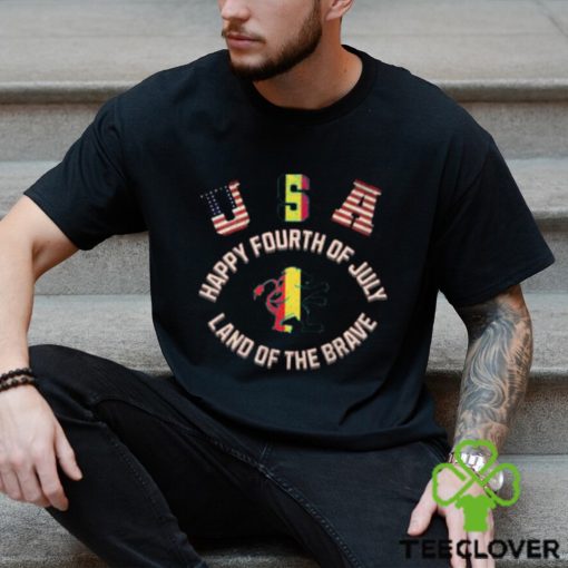 Nice happy Fourth of July, Land of the Brave Usa American Flag T Shirt