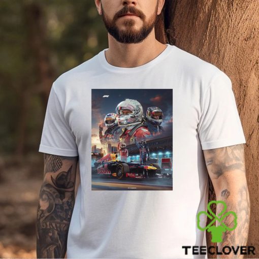 Nice scuderia Ferrari and Oracle Red Bull Racing The lion of Singapore shirt