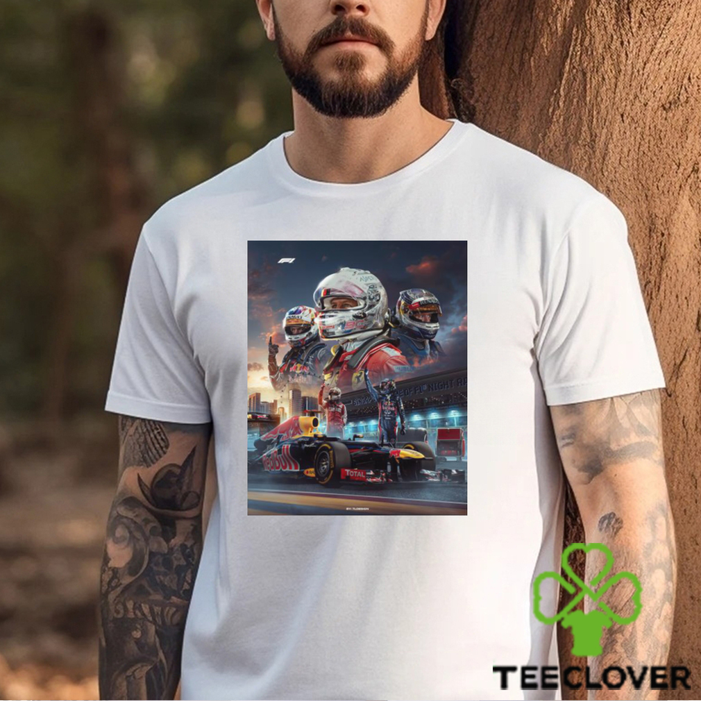Nice scuderia Ferrari and Oracle Red Bull Racing The lion of Singapore shirt Nice scuderia Ferrari and Oracle Red Bull Racing The lion of Singapore shirt