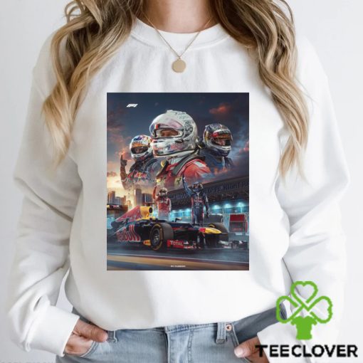 Nice scuderia Ferrari and Oracle Red Bull Racing The lion of Singapore shirt