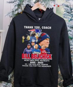 Nice thank you coach Bill Belichick 2000 2023 six time super bowl champion thank you for the memories shirt