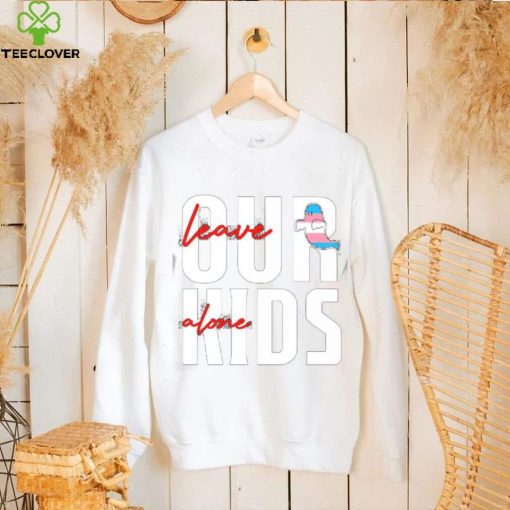 Nice transgender flag leave our kids alone shirt