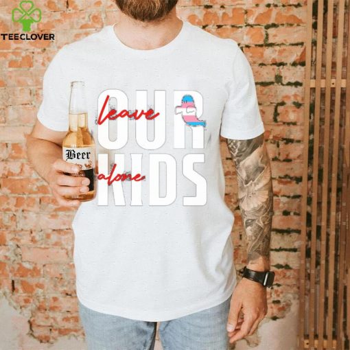Nice transgender flag leave our kids alone shirt