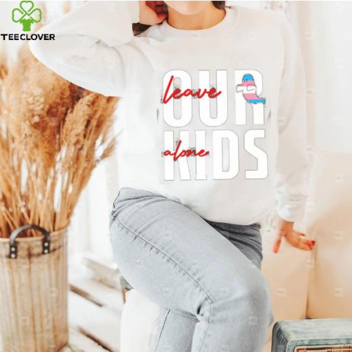 Nice transgender flag leave our kids alone shirt