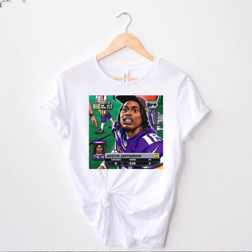 Nice viking Justin Jefferson catches 9 yards 169 TD 1 hoodie, sweater, longsleeve, shirt v-neck, t-shirt