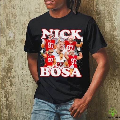 Nick Bosa 97 San Francisco 49ers football photo hoodie, sweater, longsleeve, shirt v-neck, t-shirt