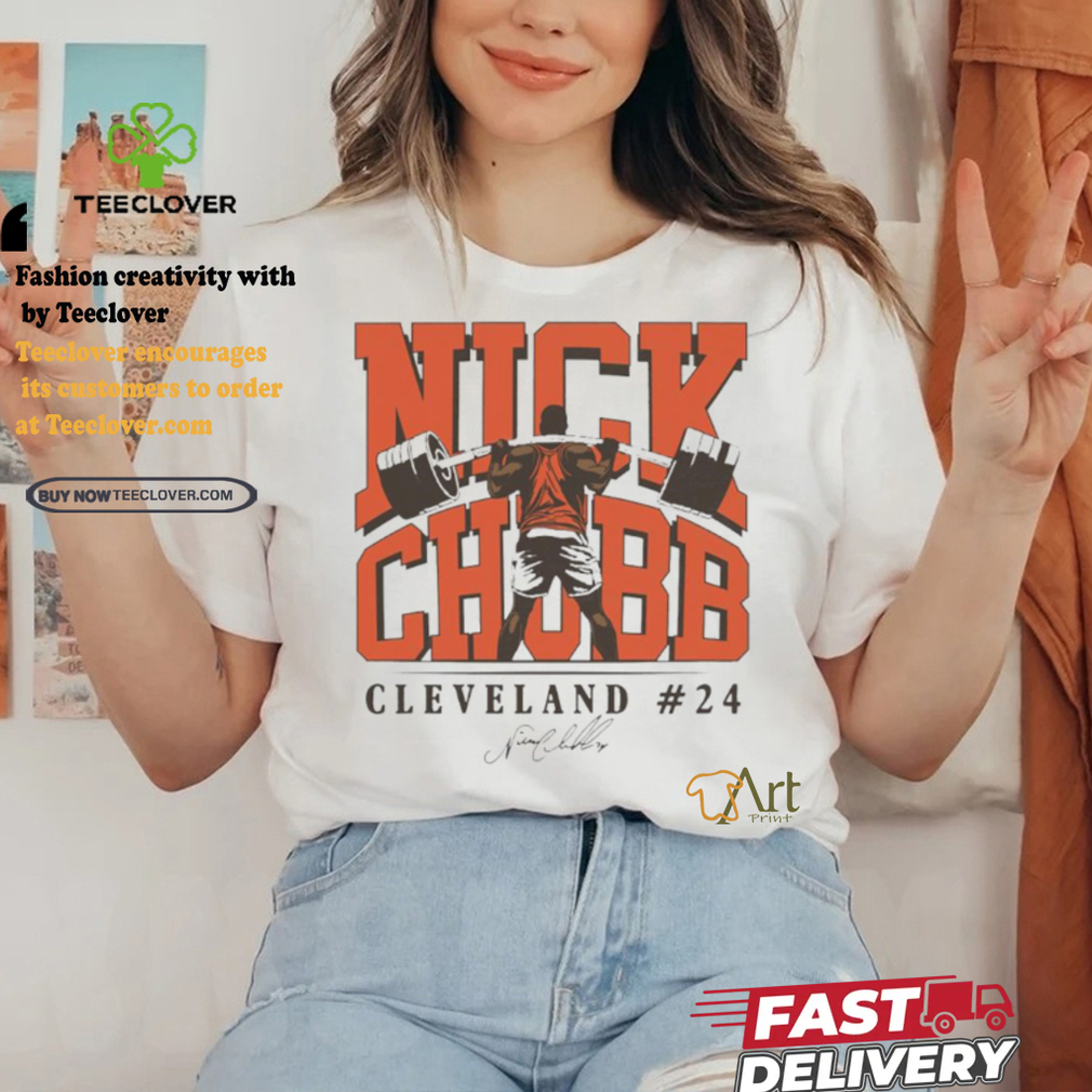 Nick Chubb Cleveland Browns football player Weightlifting signature shirt Nick Chubb Cleveland Browns football player Weightlifting signature shirt