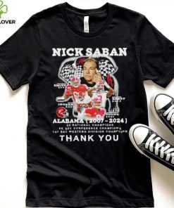 Nick Saban Alabama 2007 2024 thank you hoodie, sweater, longsleeve, shirt v-neck, t-shirt