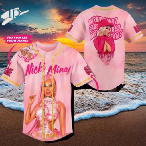 Nicki Minaj Barbie Album Custom Baseball Jersey