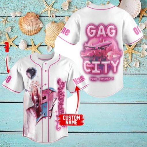 Nicki Minaj Gag City Pink Friday 2 Custom Baseball Jersey
