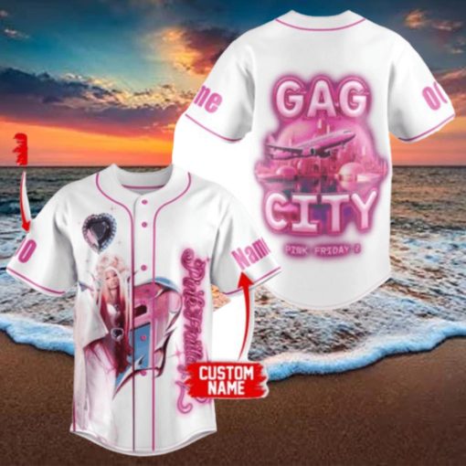 Nicki Minaj Gag City Pink Friday 2 Custom Baseball Jersey