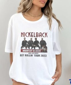 Nickleback Brantley Gilbert And Josh Ross Get Rollin 2023 Tour Shirt