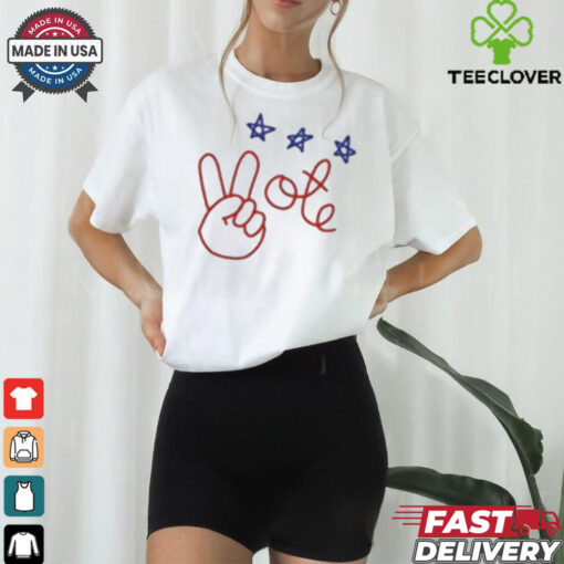 Nicolle Wallace Wearing Peace Vote Shirt